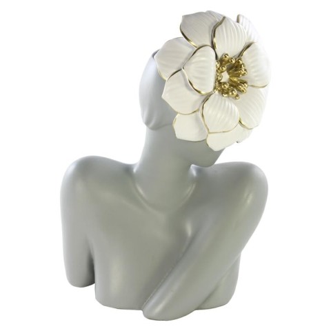 BUSTO FIORE BIANCO P VASO 35X2